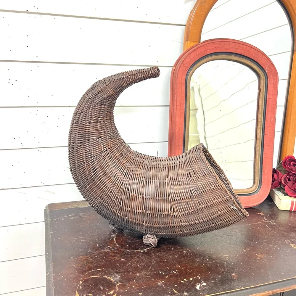 Vintage cornucopia baker extra large decor holiday
